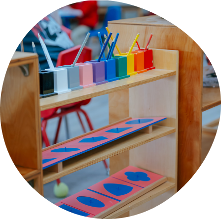 Colorful educational tools at a Midland modern preschool fostering curiosity and learning.