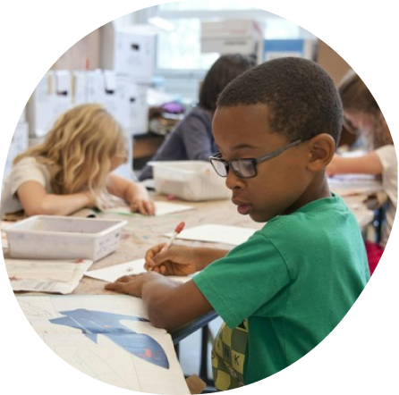 Children engaging in creative learning at Playful Scholars in Midland, fostering curiosity and independence.